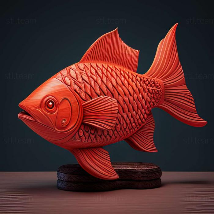 Animals Red paku fish